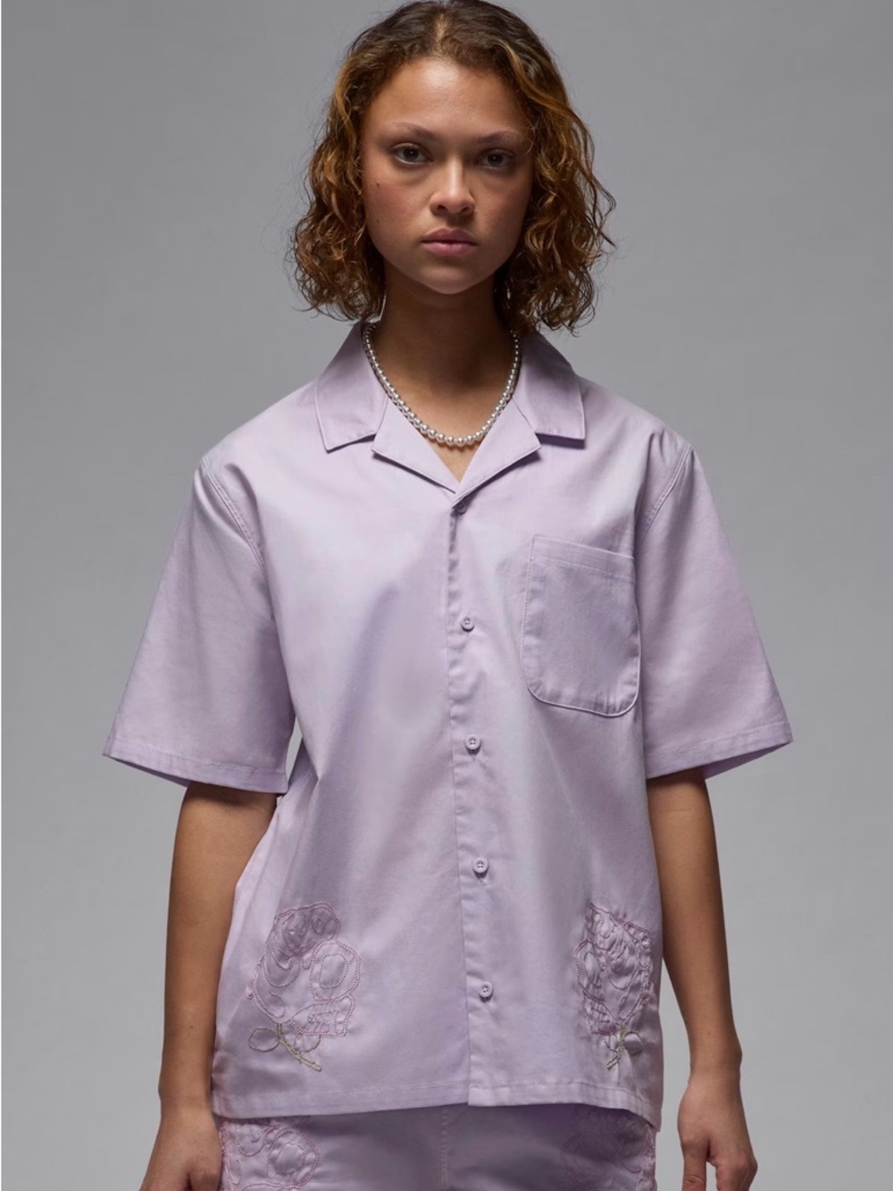 $80 Nike Jordan Women's Short-Sleeve Woven Top Size S